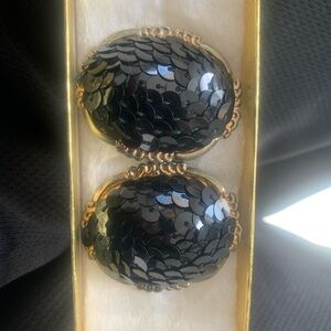 Black Sequin Earrings
